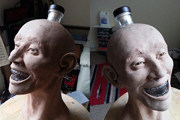  Forensic Artist Builds Totally Creepy and Realistic Face on a Crystal Head Vodka Bottle