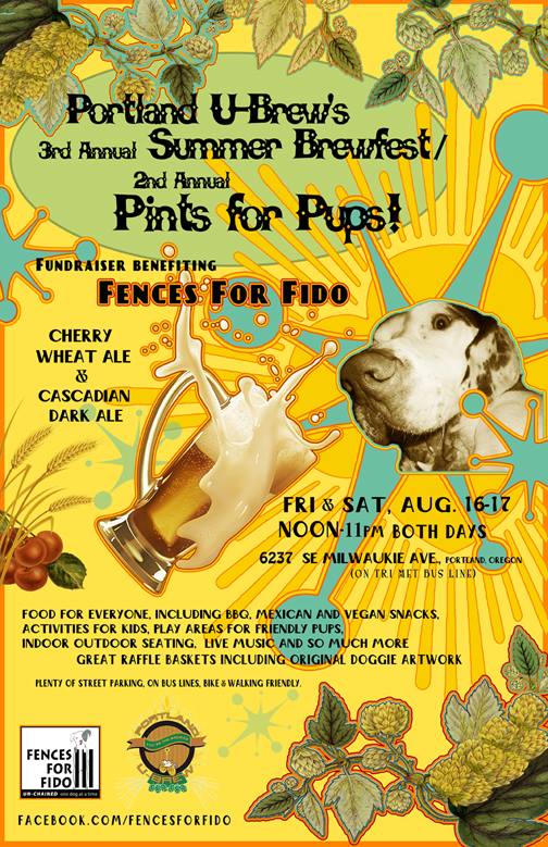  Pints for Pups 2nd Annual Portland U-Brew & Pub Fundraiser for Fences for Fido Public
